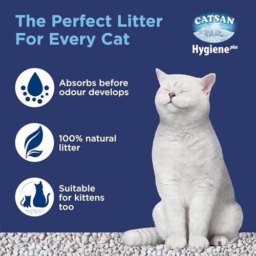 Detalle 2 de Catsan Hygiene Plus - Litière minérale non agglomérante 10L (Lot de 4) pour chat