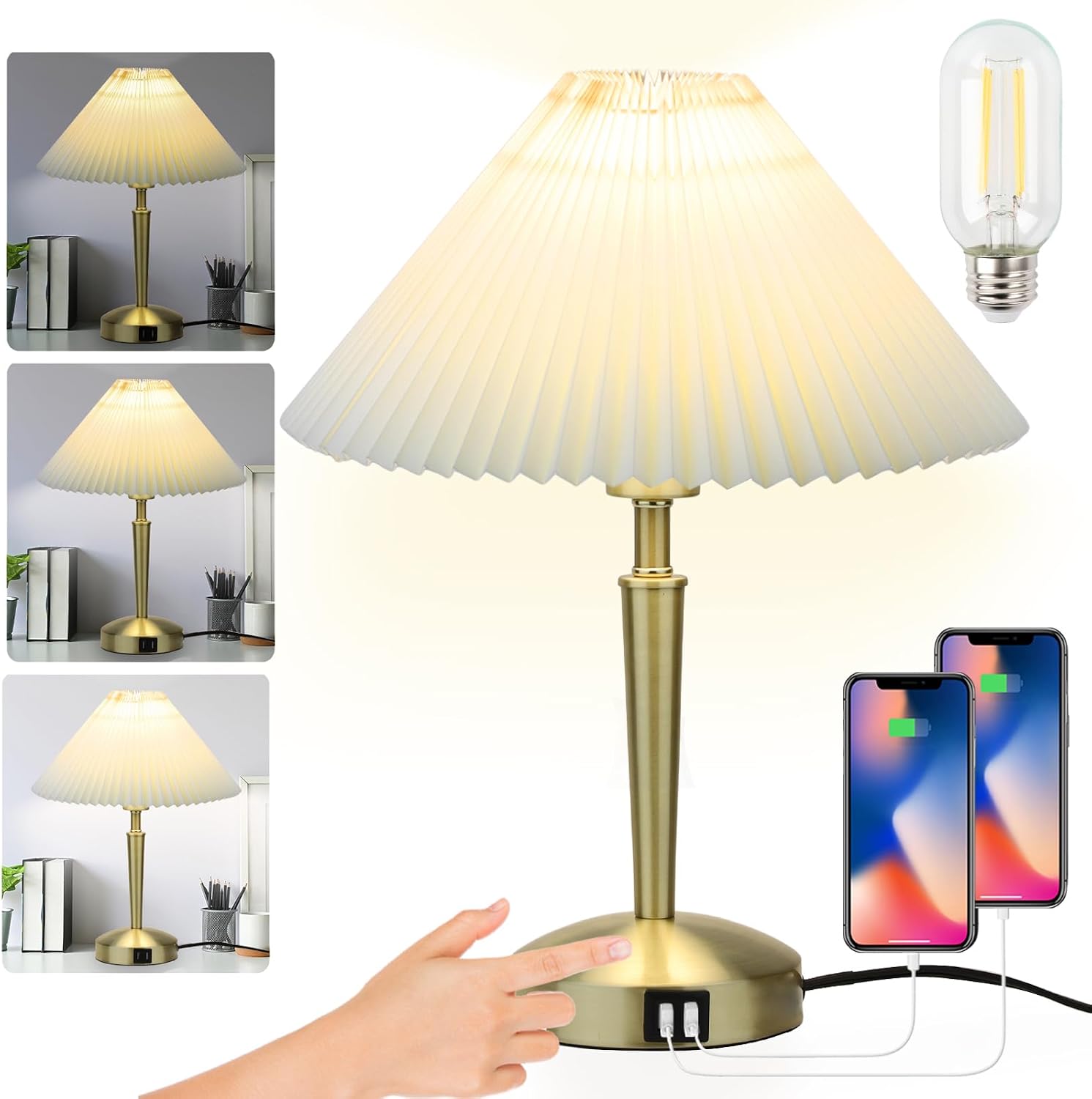 Detalle de LALISU Tischleuchte Touchdimmer 3 Stufen