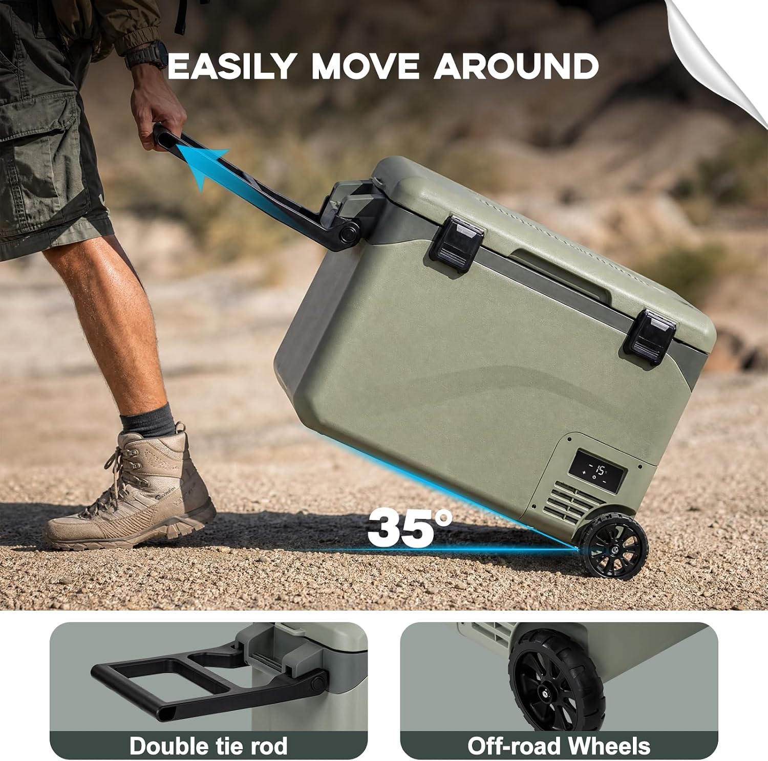 Thumbnail 2 de zcamp GD40W 42.5L Compressor Car Refrigerator: Portable Dual-Power Cooling for Vehicles, Homes, and Outdoors