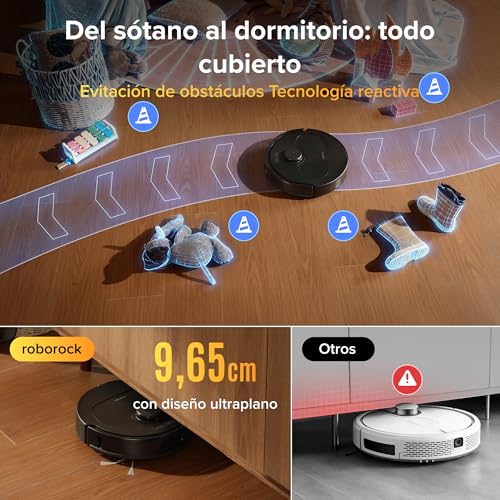Detalle de roborock Qrevo S Pro: robot aspirador con base todo en uno y limpieza inteligente