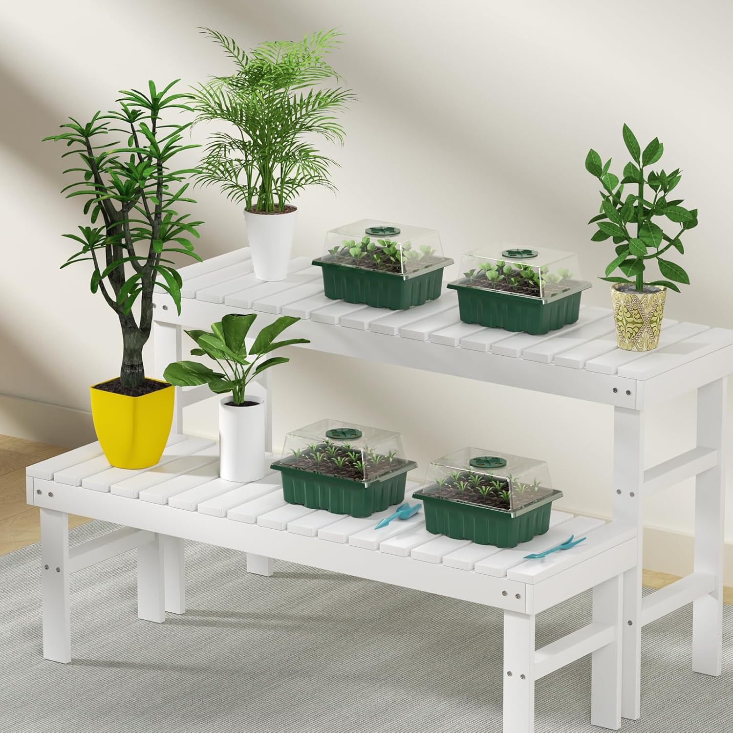 Thumbnail 4 de Priksia Seed Trays 10 Pack (120 Cells) Propagator with Clear Lids and Adjustable Window