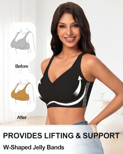 Thumbnail 2 de HOWIN Jelly Bras for Women Non Wired Seamless Gel Plus Size Push Up Bras