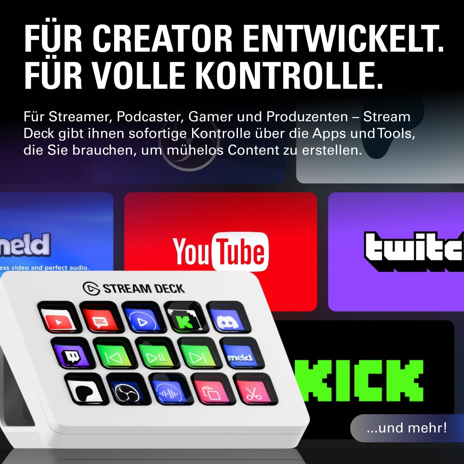 Detalle 2 de Elgato Stream Deck MK.2 White: 15 Makrotasten