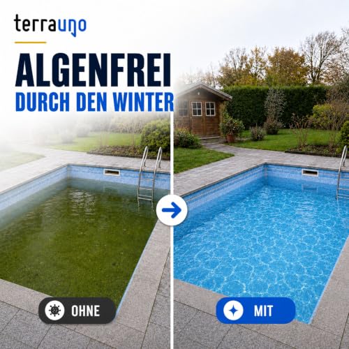 Detalle de TerraUno Pool Wintermittel flüssig 5 L – 3 in 1 Überwinterungsmittel