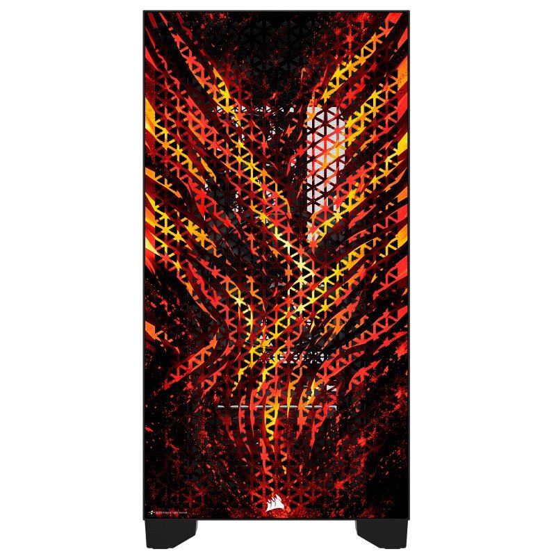 Detalle 2 de Corsair 3000D AIRFLOW Cristal Templado USB 3.0 Negra Fire Edition – Opinión de compra
