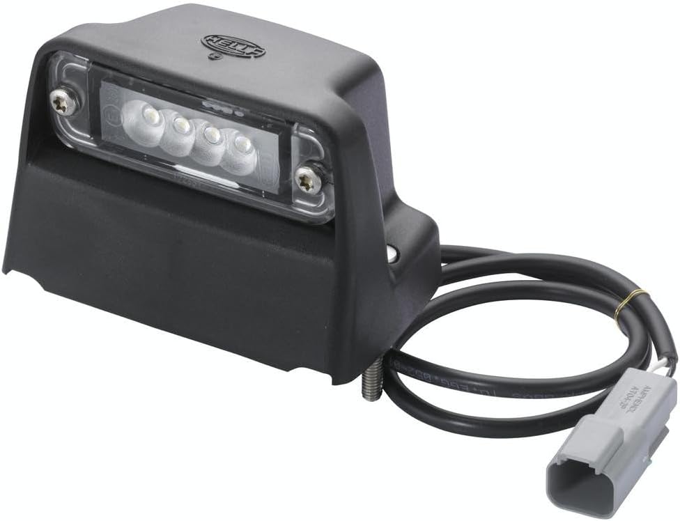 Detalle de HELLA 2KA 010 278-321 Kennzeichenleuchte – LED, 12V, seitlicher Anbau