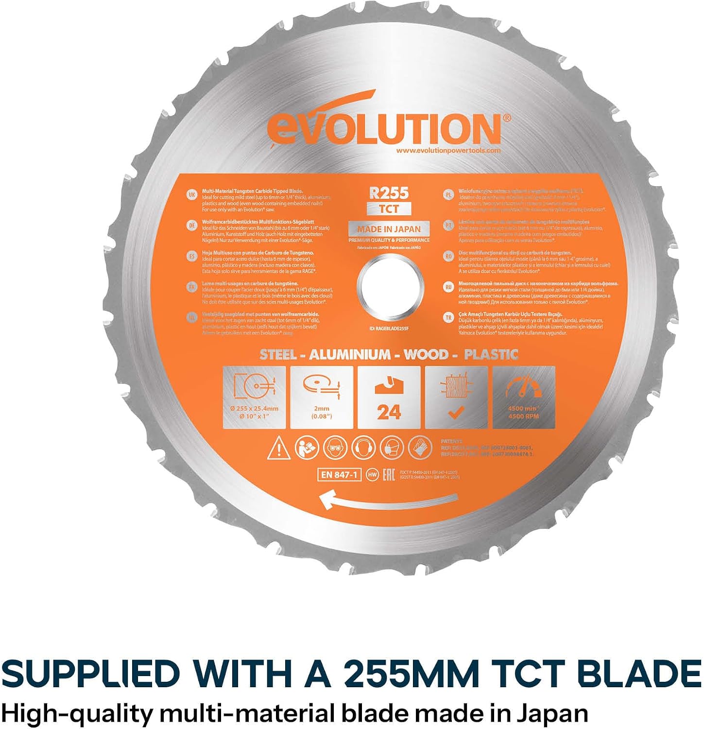 Thumbnail 4 de Evolution Power Tools R255MTS – piła stołowa 1500 W z tarczą TCT 255 mm