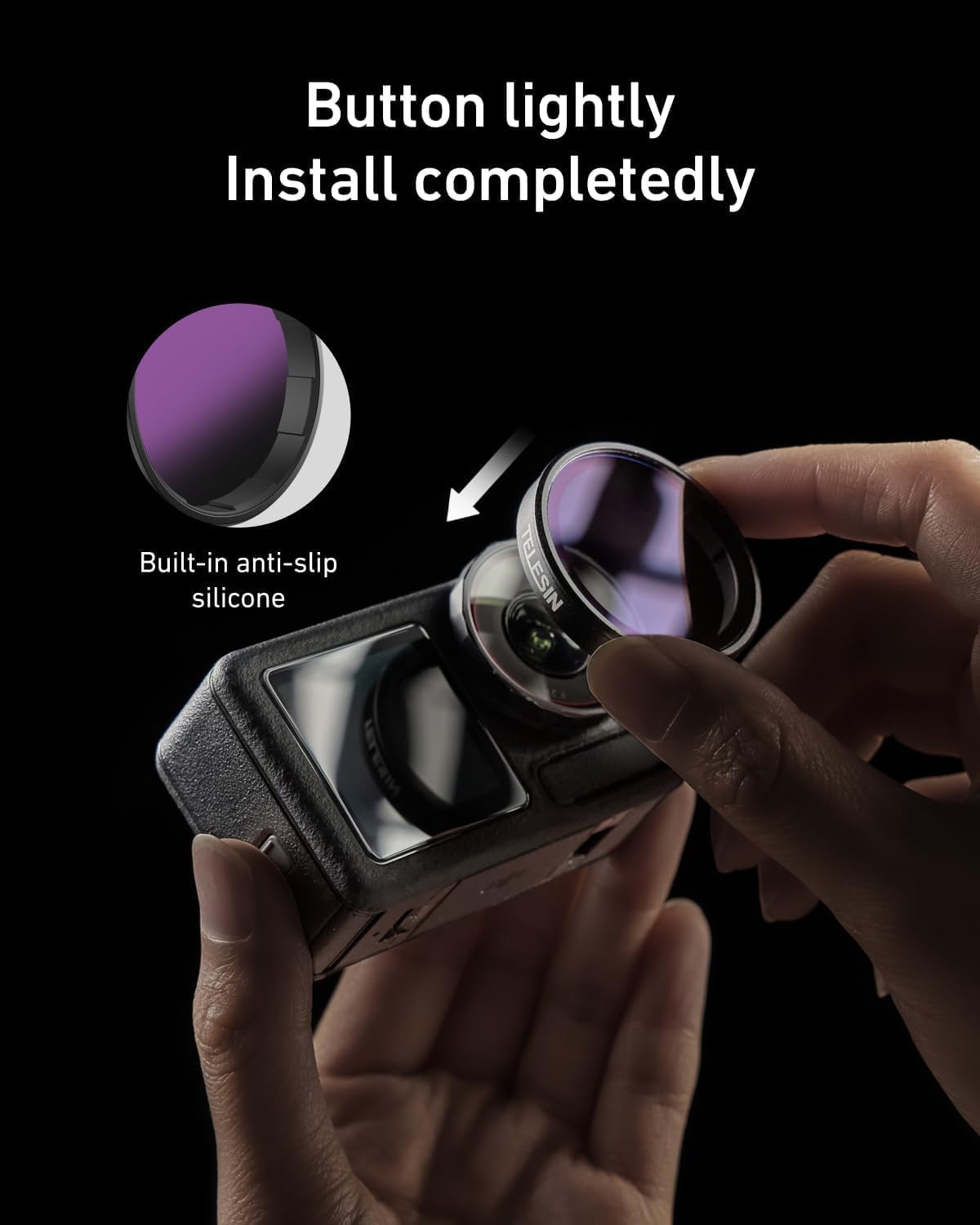 Thumbnail 4 de TELESIN Kamera Lens Filter Set für DJI Osmo Action 5 Pro 4er-Pack