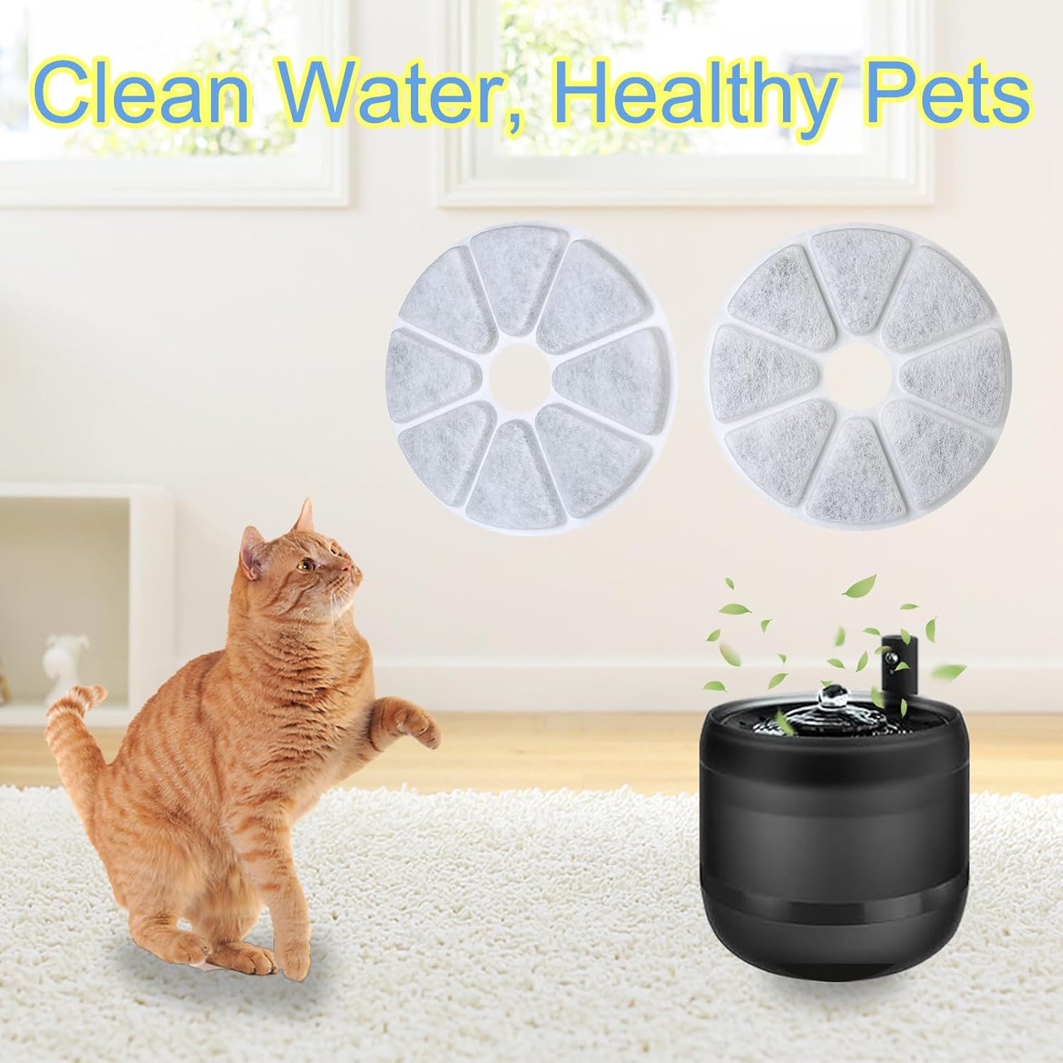 Thumbnail 5 de 10er-Katzenbrunnen-Filter für Philips PAW3210/02 – Dreischichtiger Aktivkohle Ersatzfilter