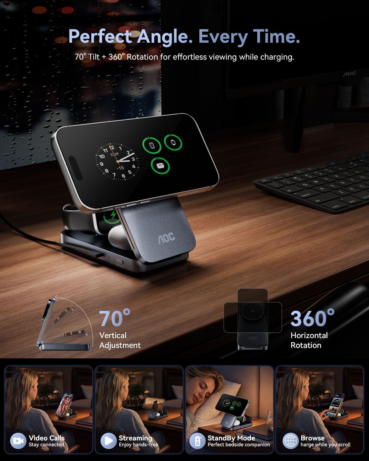 Thumbnail 6 de AOC 3-in-1 Wireless Charging Station GW300