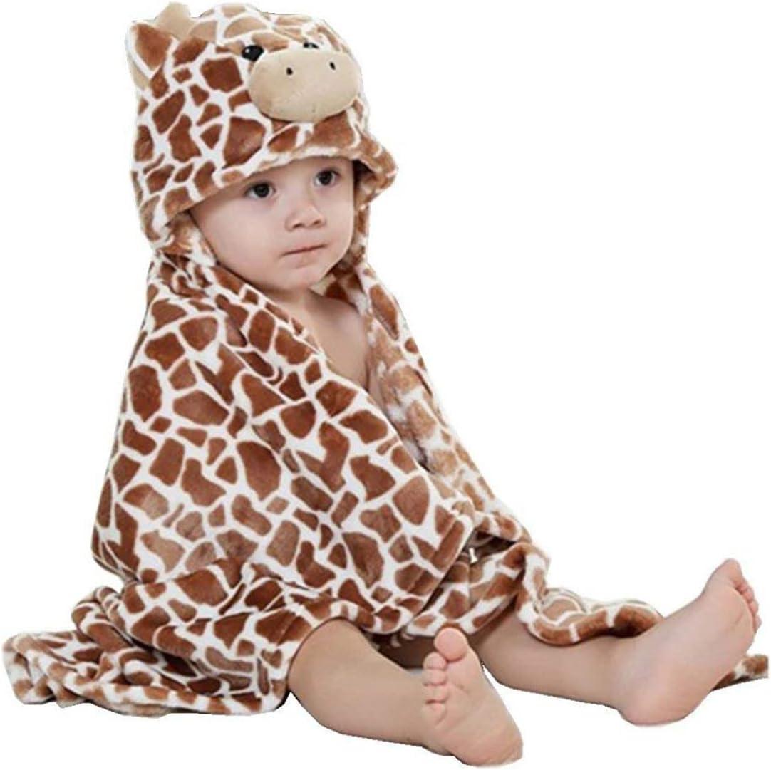 Thumbnail 2 de Gneliwm Hooded Baby Blanket Swaddle Wrap (coral fleece) – Brown