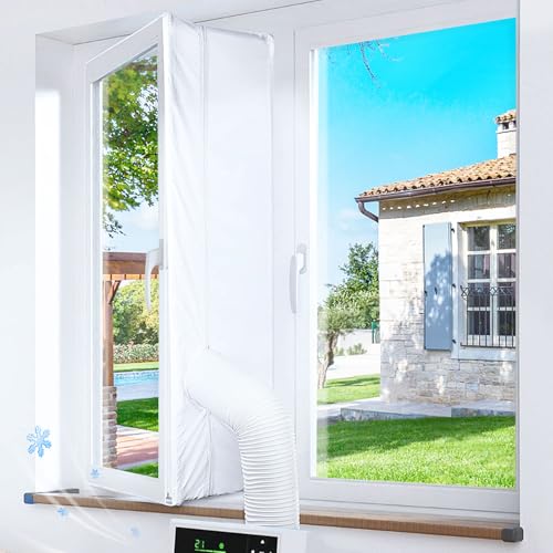 Detalle de Gruntbear 400CM Universale Guarnizione Finestra per Condizionatore Portatile: installazione semplice e protezione energetica