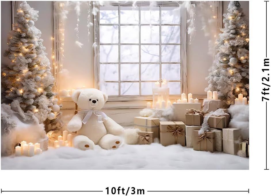 Detalle 1 de MEHOFOND 10x7ft Christmas Backdrop