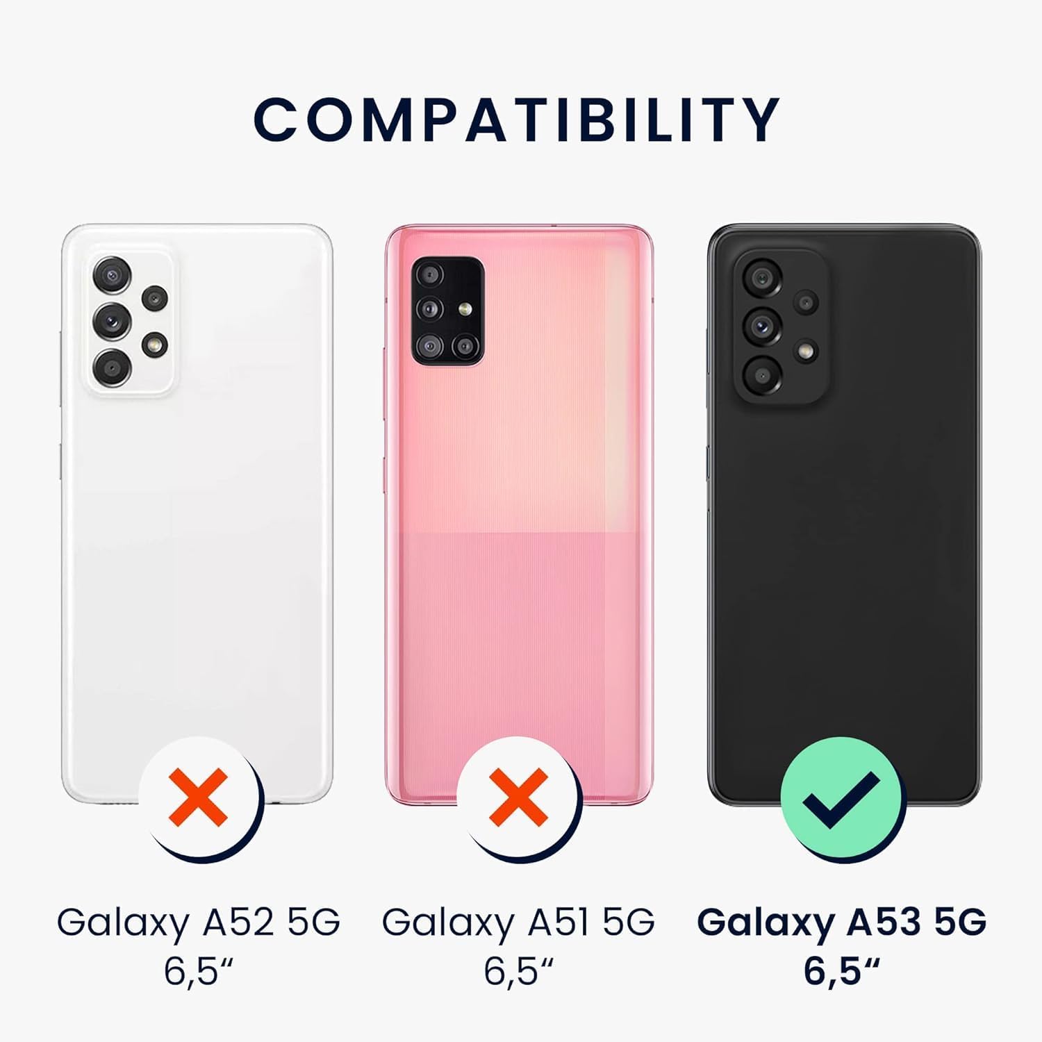 Detalle de Coque XTCASE pour Samsung Galaxy A53 5G magnétique compatible MagSafe – étui mat translucide anti-rayures, bumper TPU antichoc (noir)