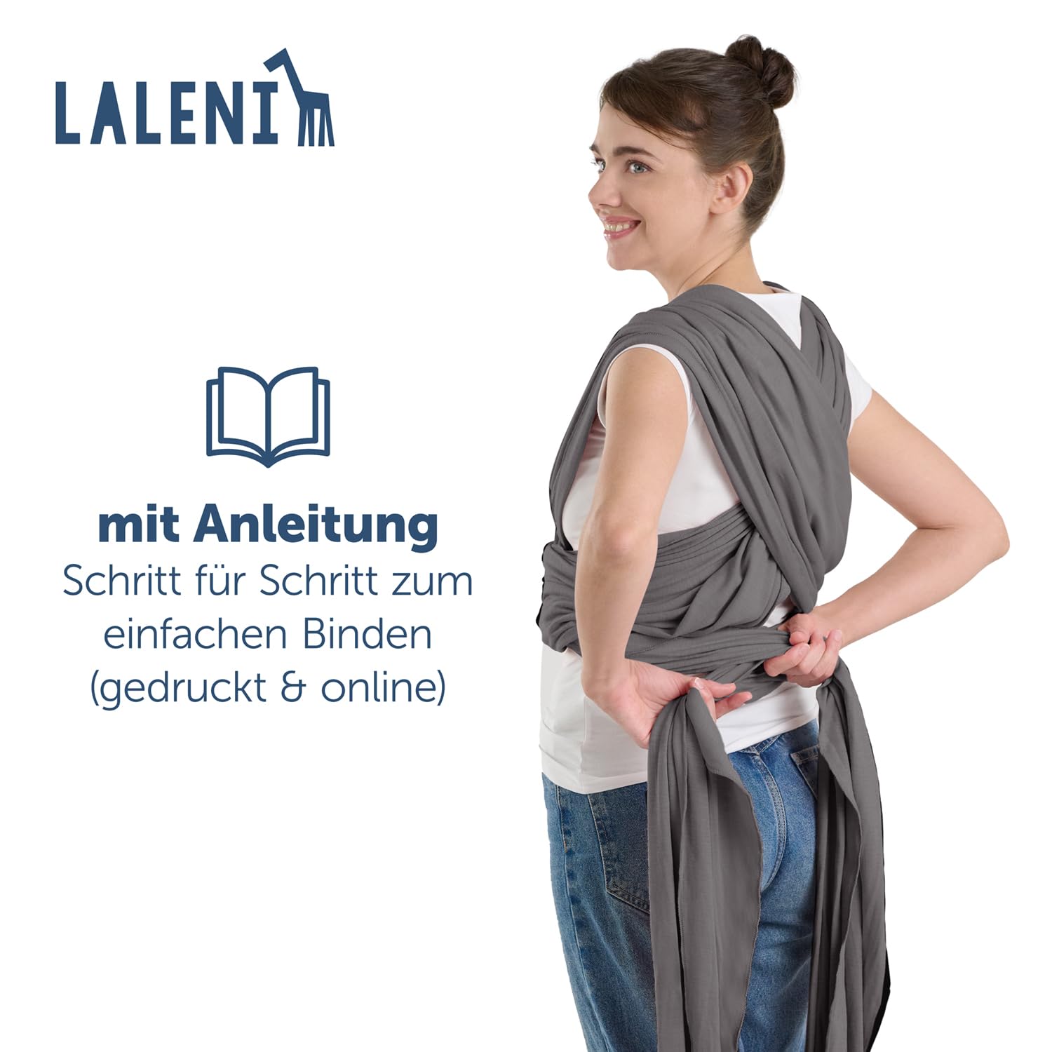 Thumbnail 6 de Laleni Babytragetuch für Neugeborene – 100% Bio-Baumwolle, elastisch bis 15 kg