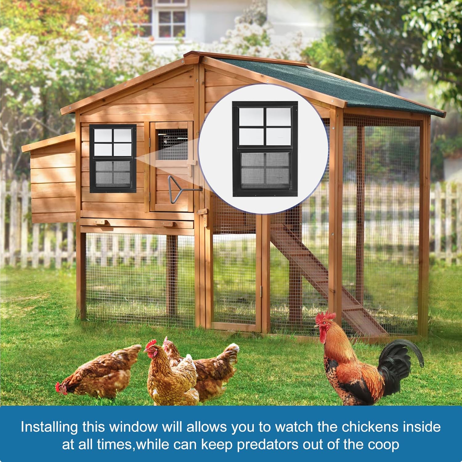 Thumbnail 3 de ktondic 2 Pack Shed Window 18"x27" Black Flush Mount — Durable Aluminum, Tempered Glass & Fiberglass Screen