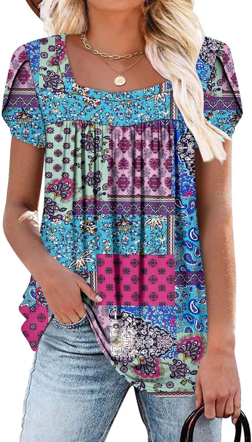 Detalle de CHICZONE square neck tunic top
