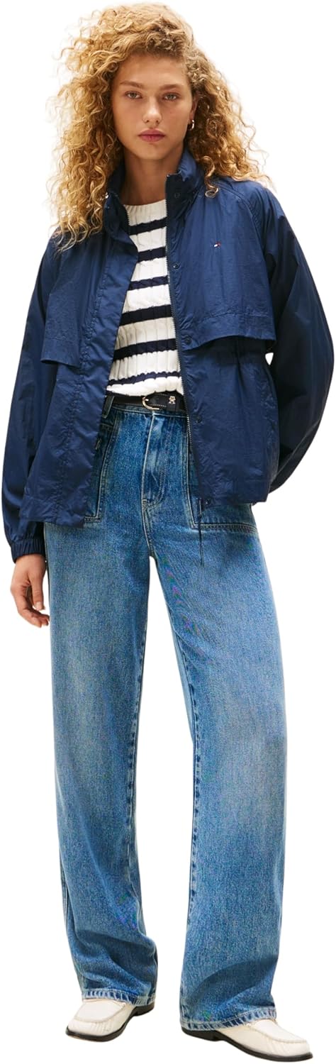 Detalle de Tommy Hilfiger Women’s Ul Nylon Packable Windbreaker Jacket (WW0WW46444)