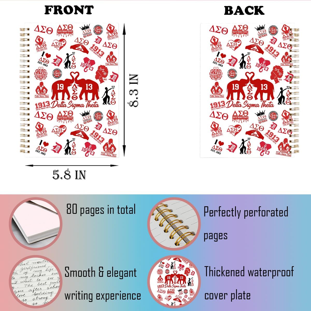 Thumbnail 6 de LONGXIN Spiral Notebook, 80 Pages