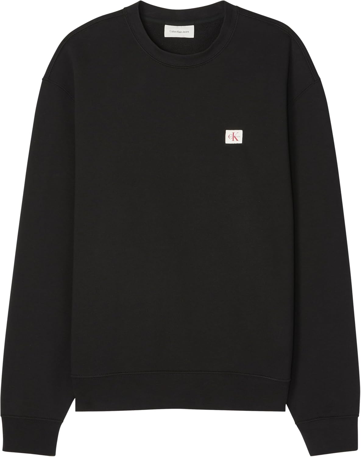 Thumbnail 5 de Calvin Klein Men’s Round Neck Terry Badge Sweatshirt, Black, XL