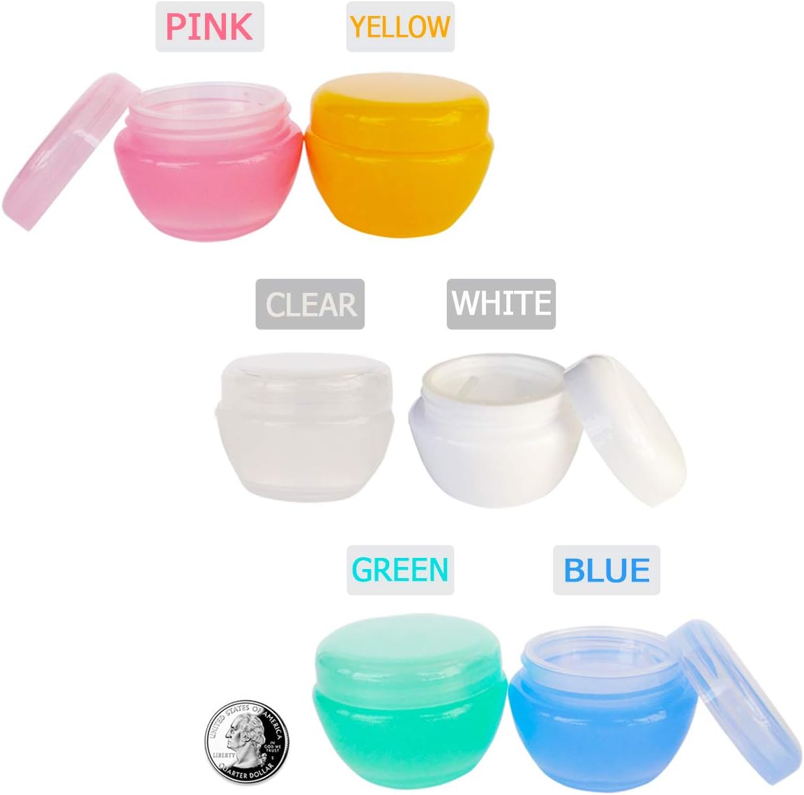 Thumbnail 2 de Wopanxye 12-pack 30ml Refillable Cosmetic Containers with Inner Liner – Frosted Jars + Spatulas & Labels