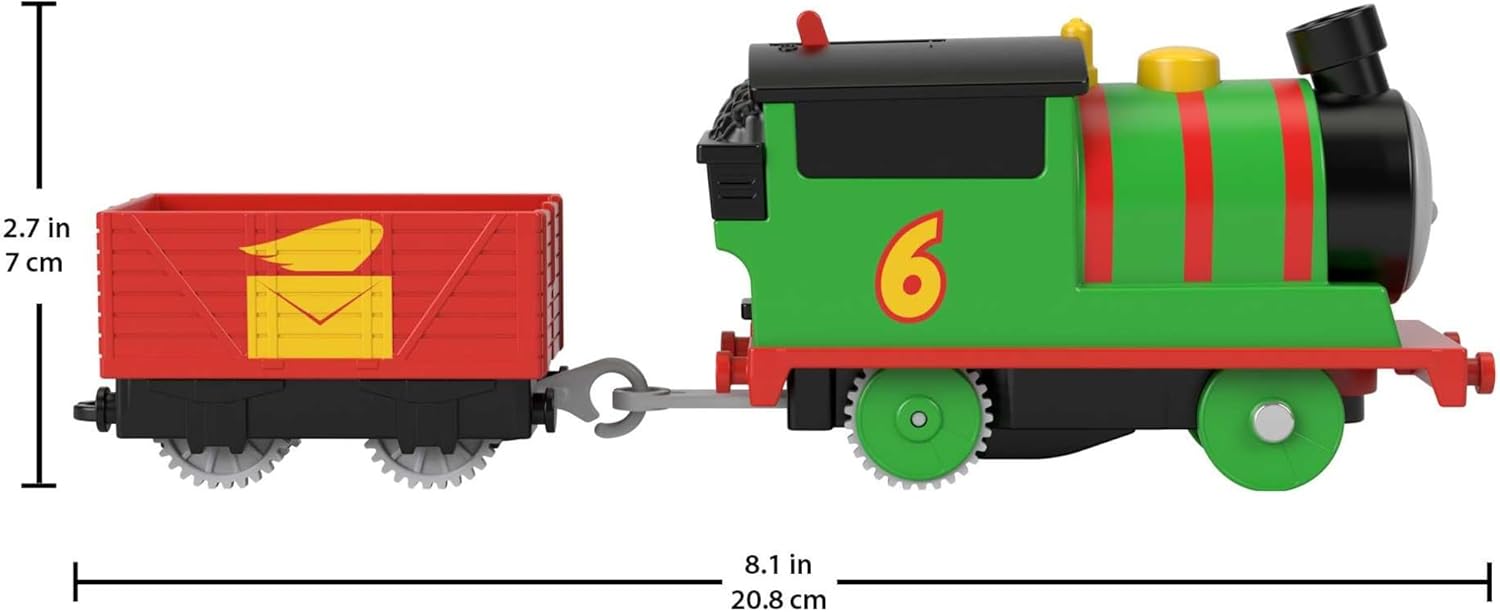 Thumbnail 1 de Thomas & Friends Motorised Toy Train Percy (Battery-Powered) with Tender, HDY60 for ages 3+