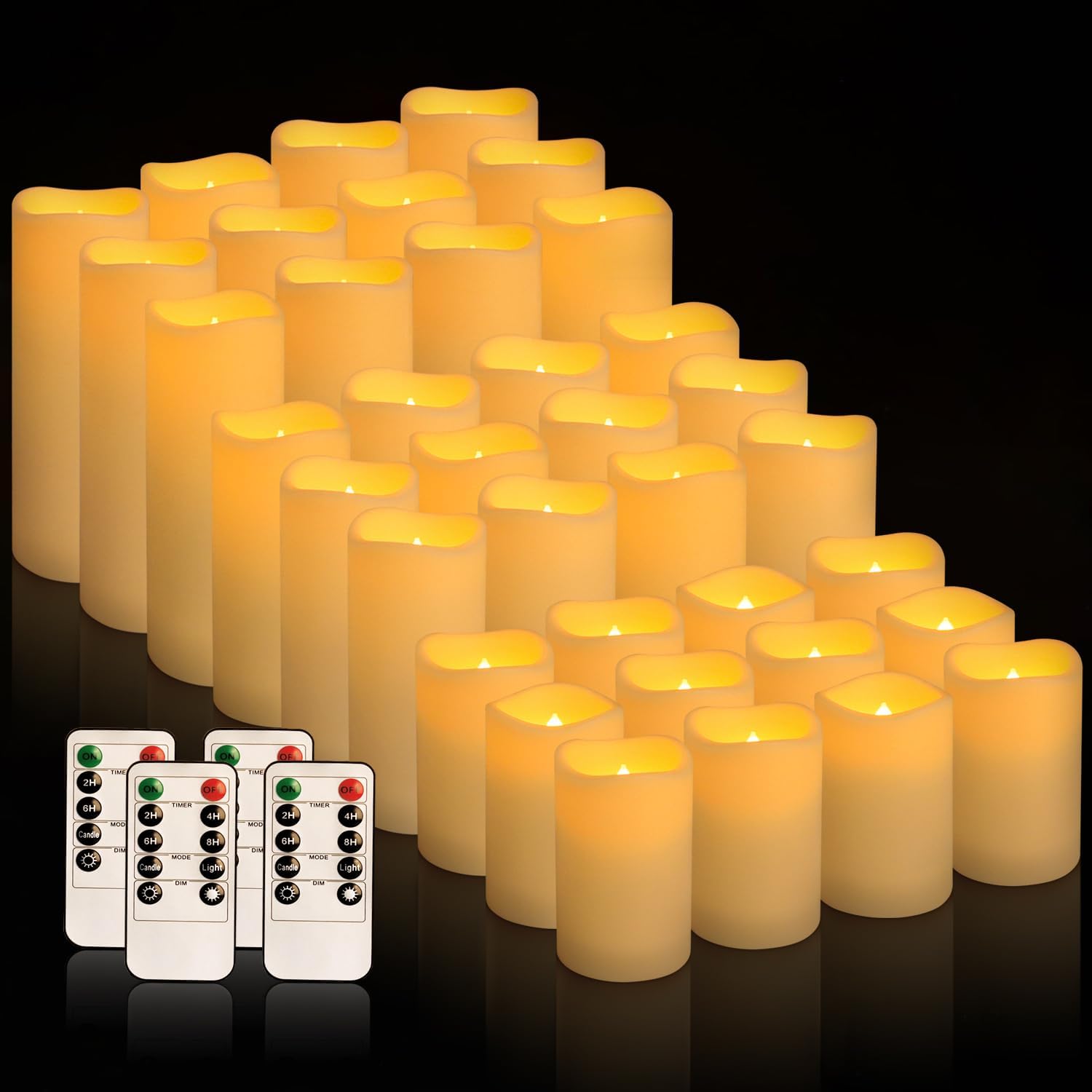 Detalle 2 de Aamdkcyu Flameless LED Candles, 36-Pack