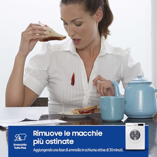 Detalle de Samsung Lavatrice Crystal Clean WW90CGC04DTEET: lavaggio ecologico con Ecobubble, vapore e connettività Wifi da 9 kg