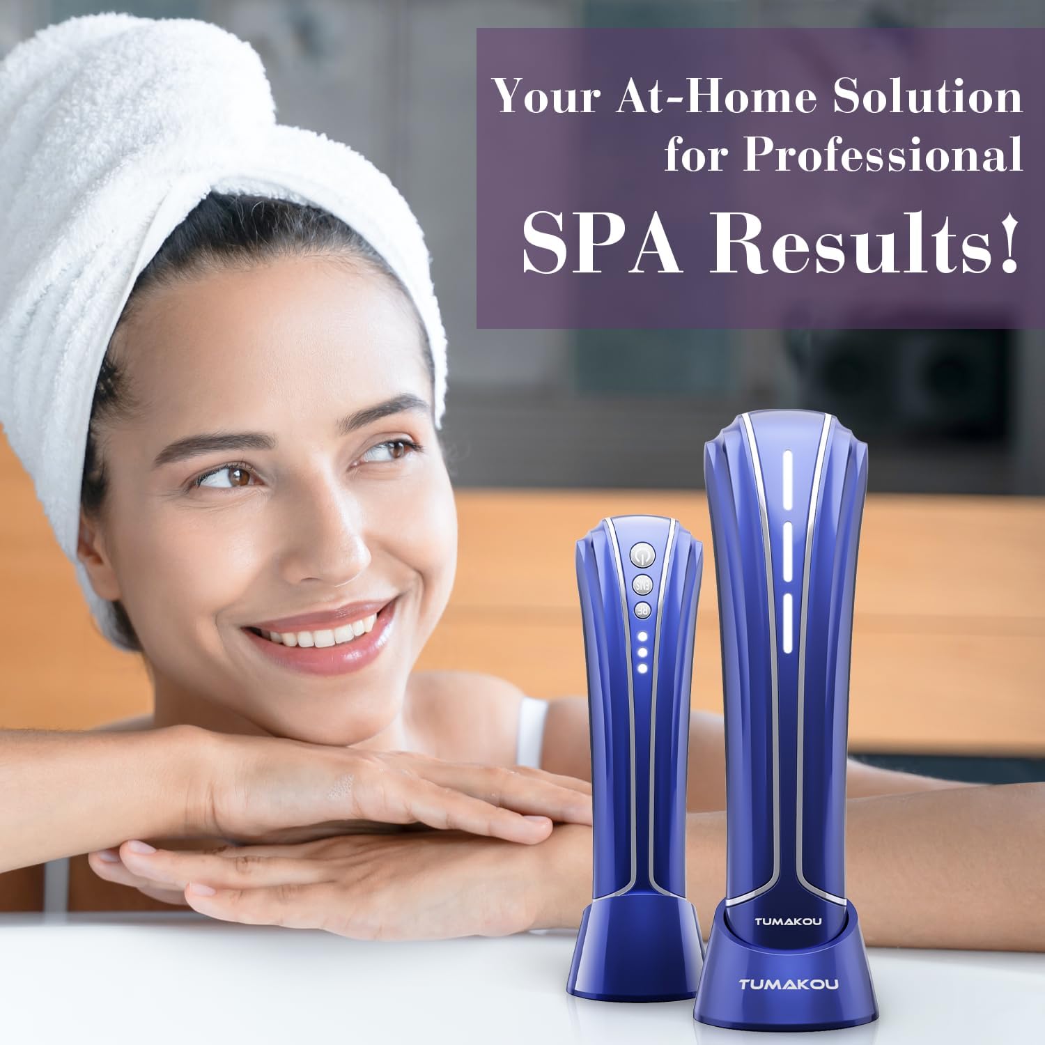 Thumbnail 3 de Appareil radiofréquence visage TUMAKOU 4 en 1 EMS micro-courant et luminothérapie (bleu rouge) pour le lifting à domicile