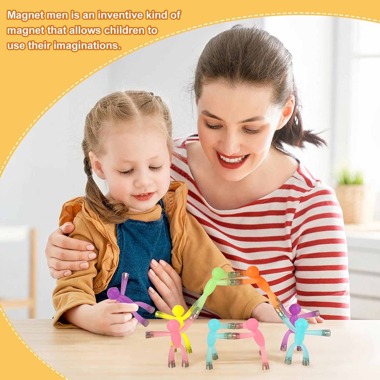 Detalle 2 de laleay CTR2 Magnetic People Fidget Toys, 6-Piece Set for Travel and Desk Play