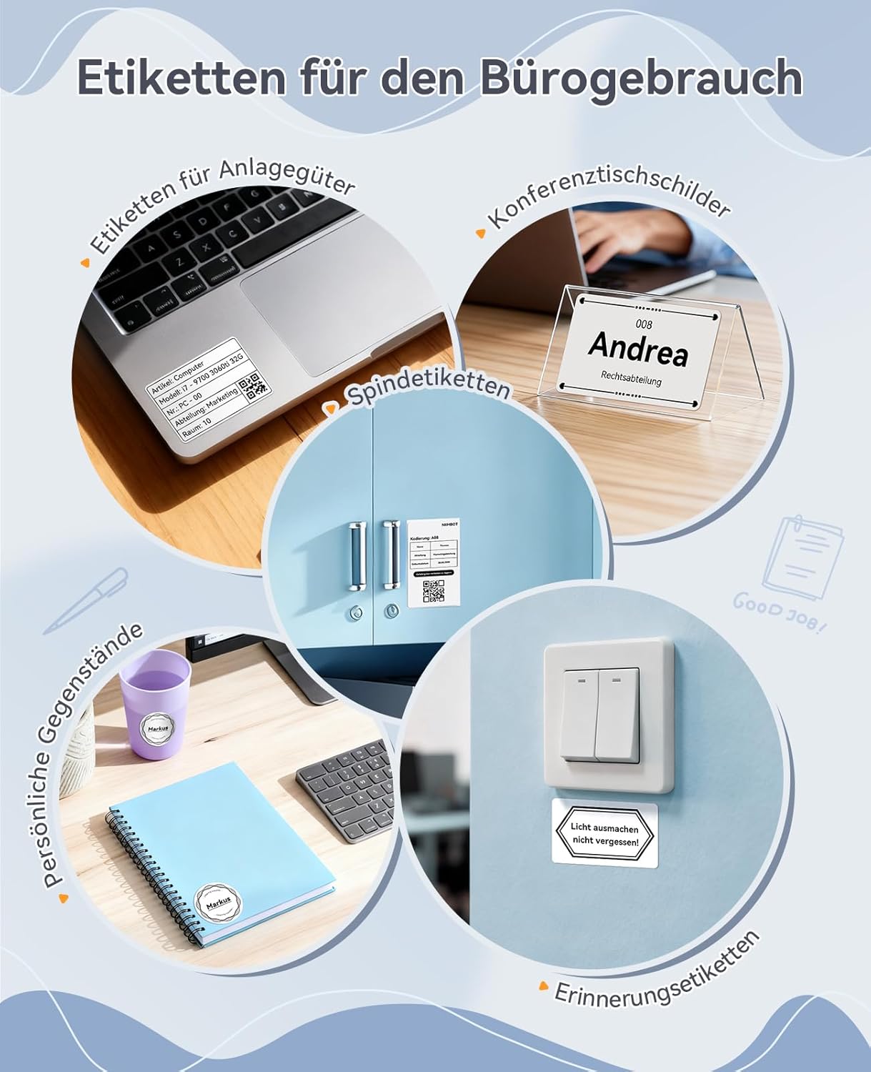 Thumbnail 2 de NIIMBOT B1 Etikettendrucker Bluetooth – tragbar 🎫