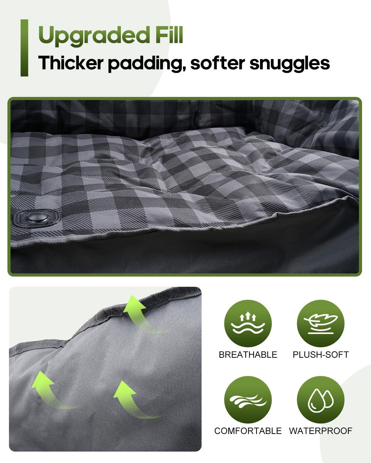Thumbnail 4 de Gray Double Camping Chair Loveseat Couch with Cup Holders and 2-in-1 Carry Bag
