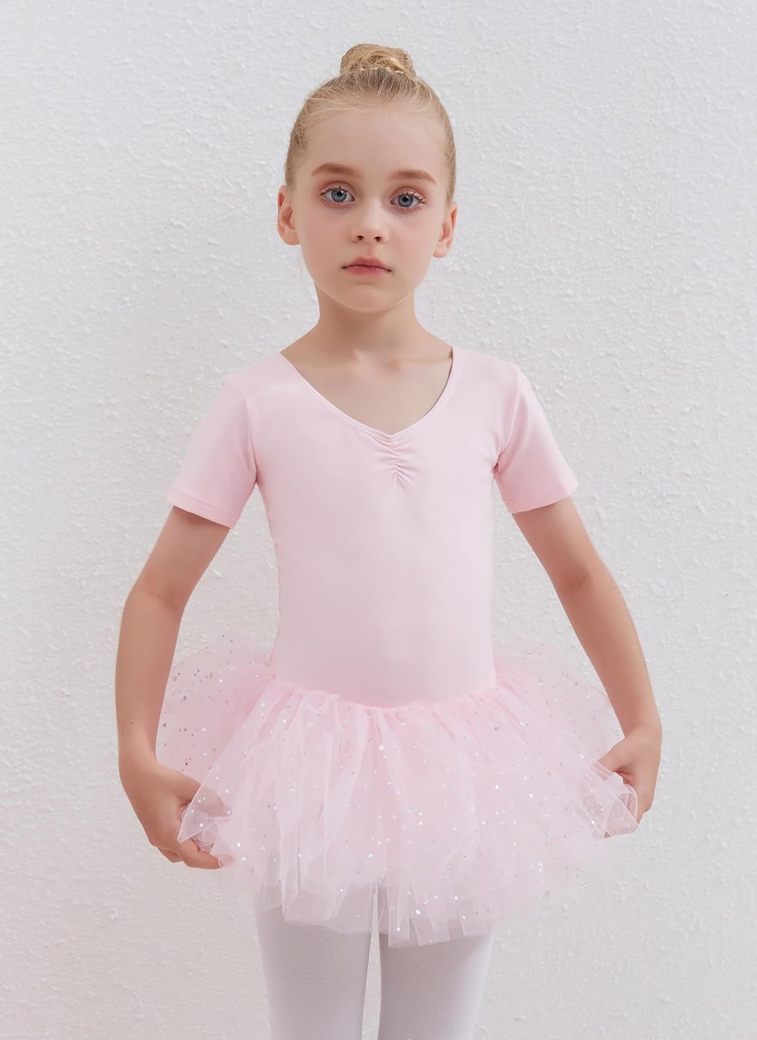 Detalle 2 de Tancefair Ragazze Leotard con tutu scintillante in cotone, 2-11 anni