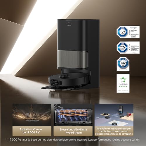 Detalle de DREAME L40s Pro Ultra Robot Aspirateur Laveur – 19 000 Pa, PowerDock et HyperStream