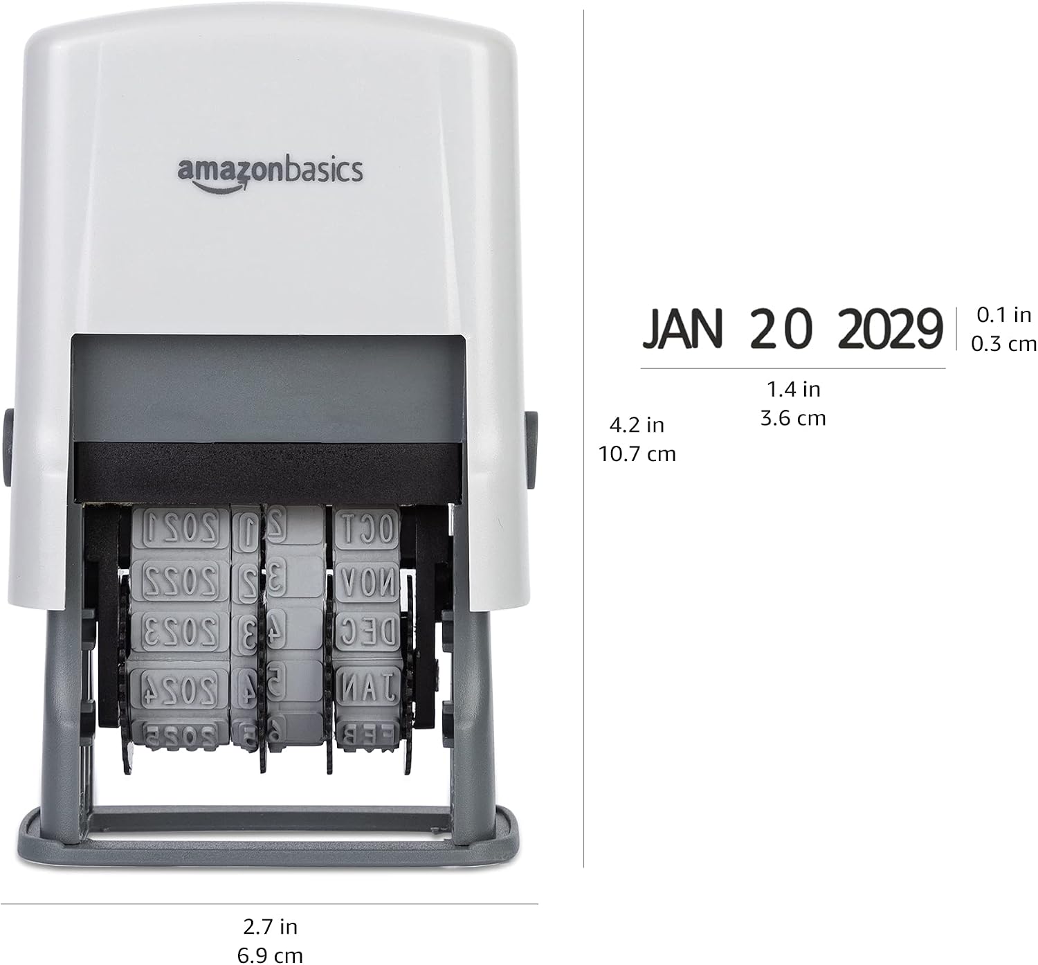 Thumbnail 4 de Amazon Basics Self-Inking Date Stamp for Office Documents (Rectangular, 2.56" x 1.69" x 4.13")