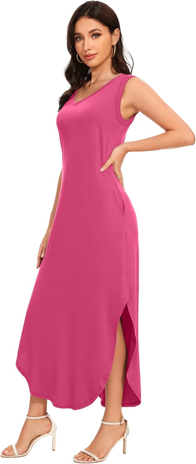 Detalle de Women's Loose Sundress 2026 Maxi Dress with Pockets