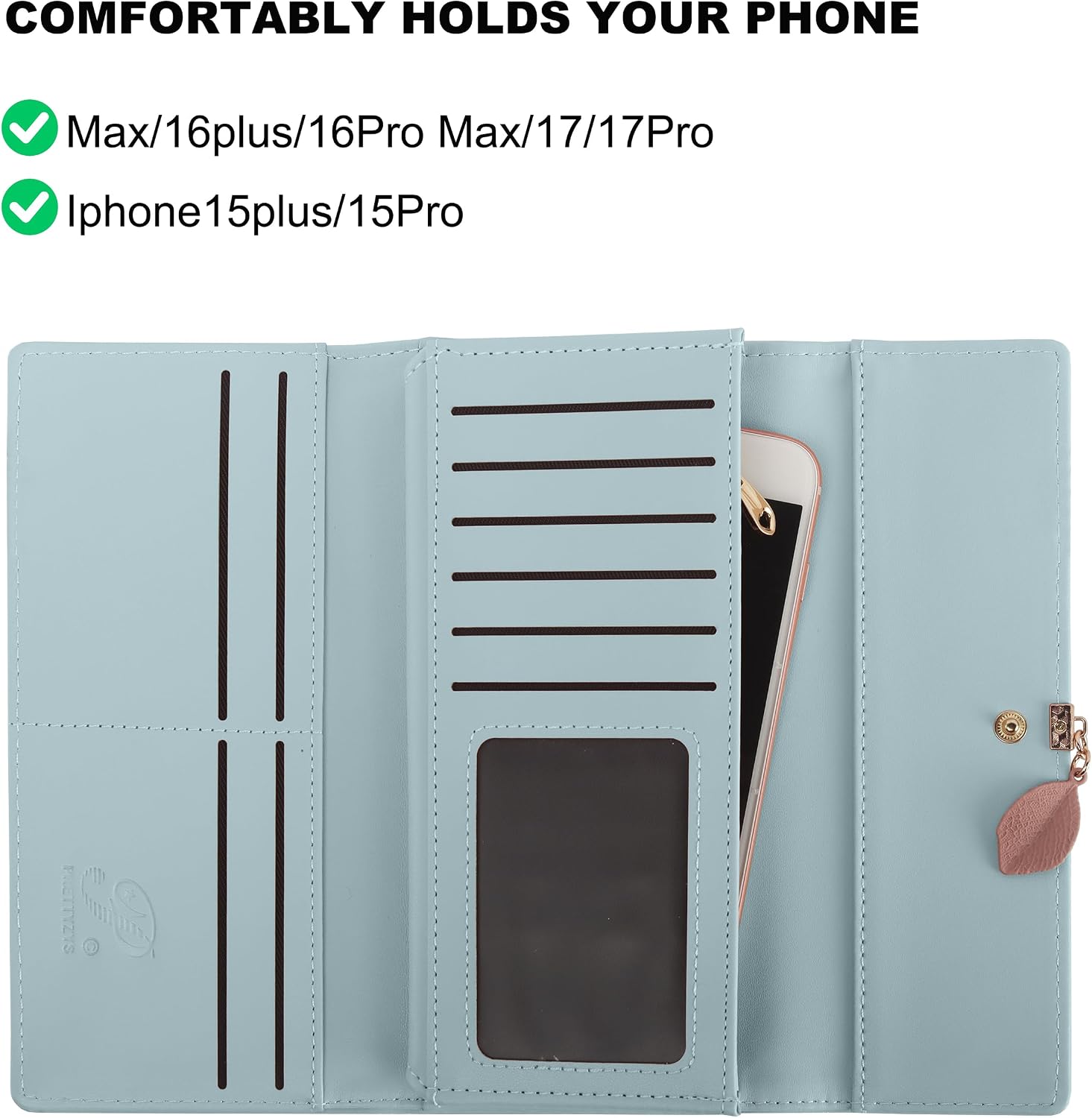 Detalle 2 de ZhengYue Ladies Purse PU Leather 10‑slot Wallet 🎀