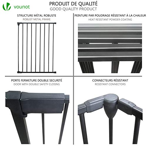 Detalle 2 de VOUNOT Barrière de Sécurité Pliable Grande Version 3M – Barrière de Protection cheminée 5 Panneaux Pré-assemblé