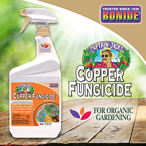 Detalle de Bonide Captain Jack's Copper Fungicide: 32 oz Ready-to-Use Spray for Organic Gardening