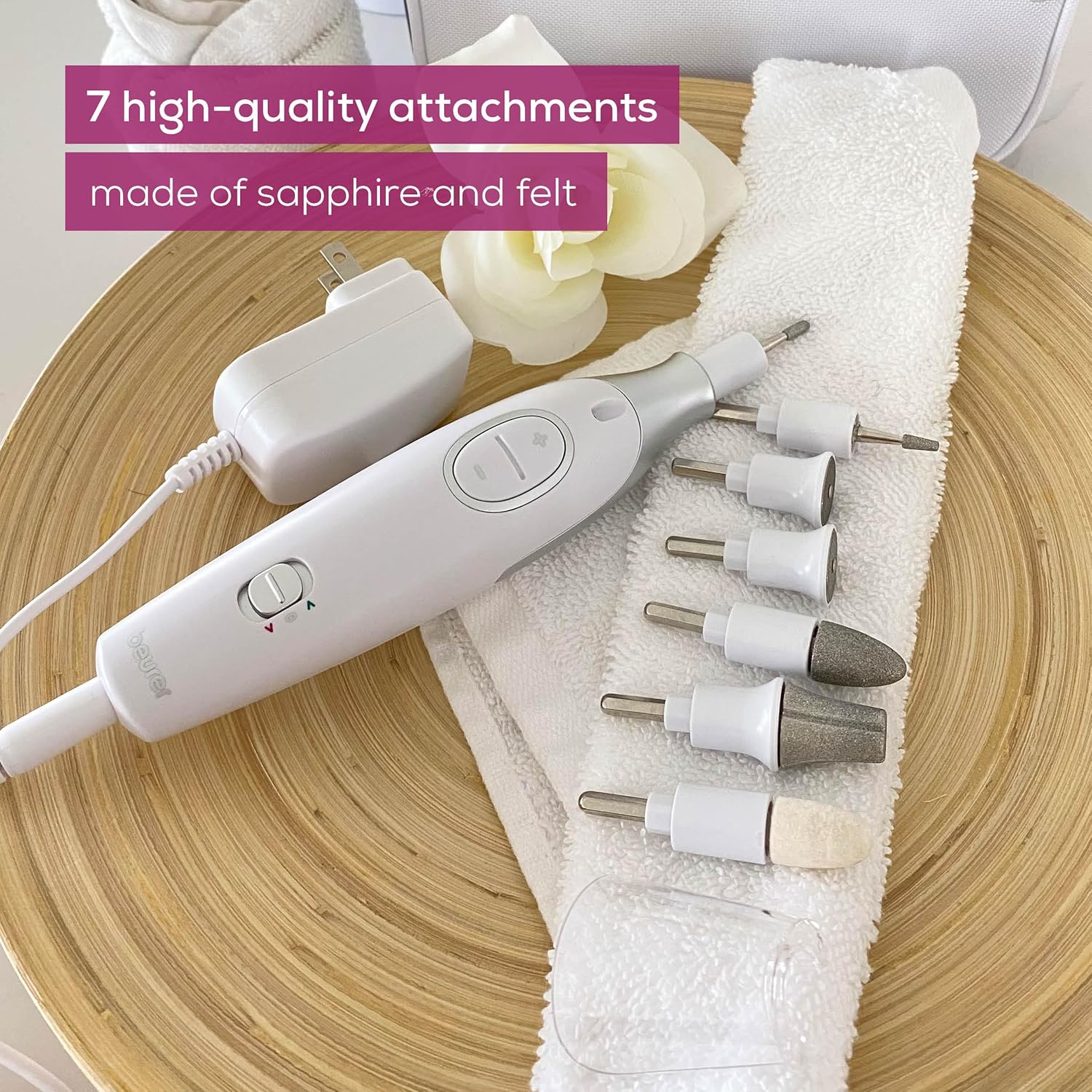 Detalle 2 de Beurer MP42 Nail Drill 7-in-1 electric nail kit 💅