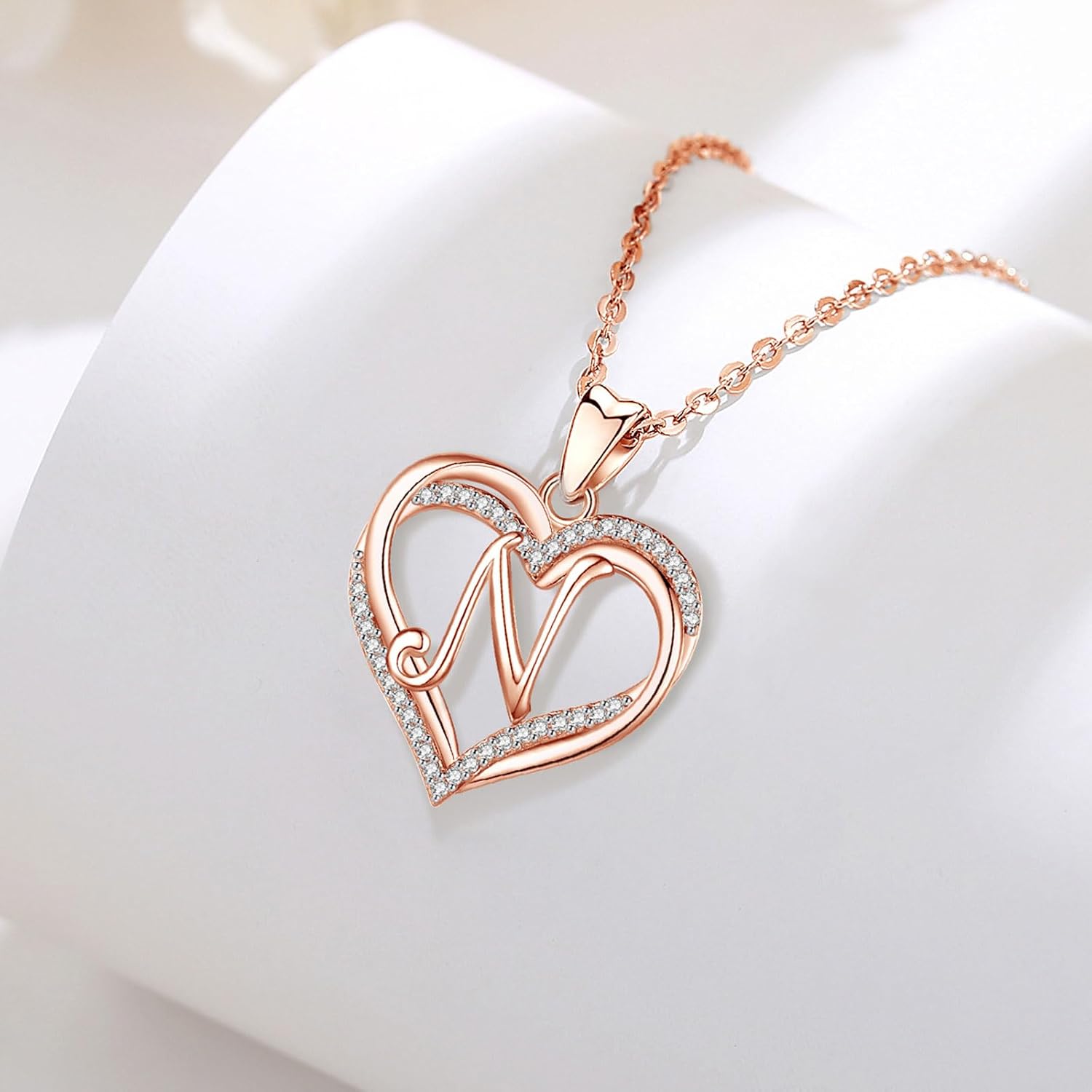 Detalle de INFUSEU collana lettera A cuore 20 pollici