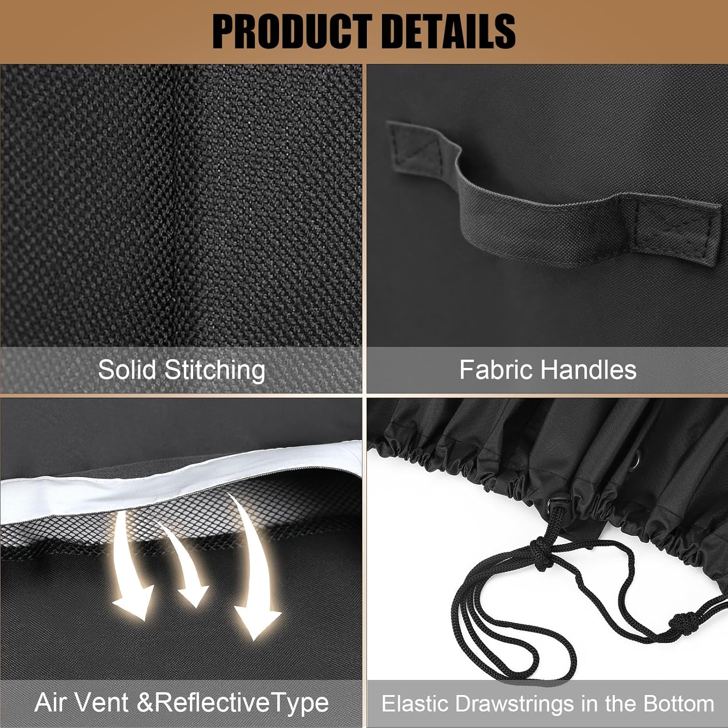Thumbnail 3 de QuliMetal Grill Cover for Traeger Woodridge Pro & Elite (BAC776) – 600D Heavy Duty All-Weather Protection