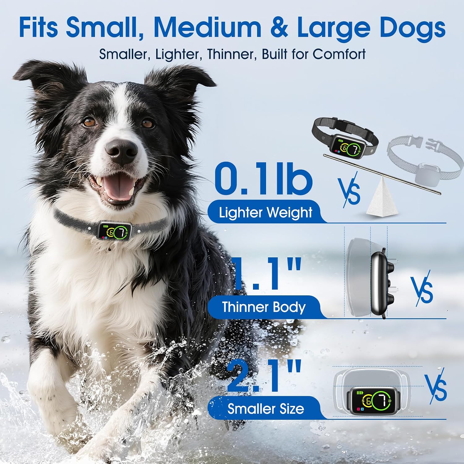 Detalle de Tittron Dog Bark Collar, 600D Nylon