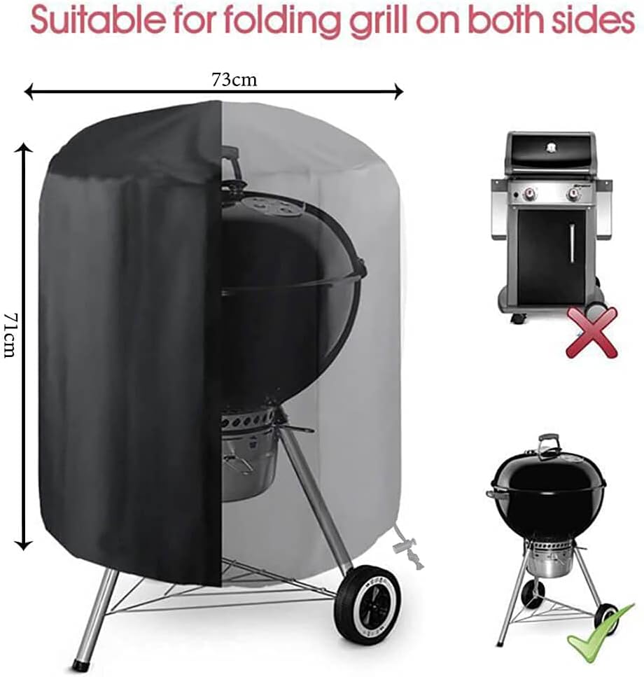 Thumbnail 1 de PATIO PLUS Kettle BBQ Cover Round – Durable 420D Oxford Cover for Weber, Char Broil and More