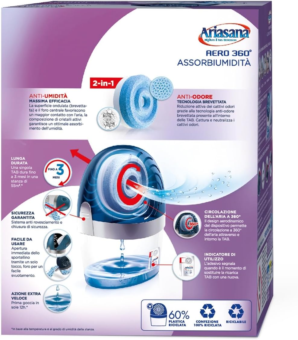 Detalle 2 de Ariasana Aero 360° kit assorbiumidità 450 g 🌬