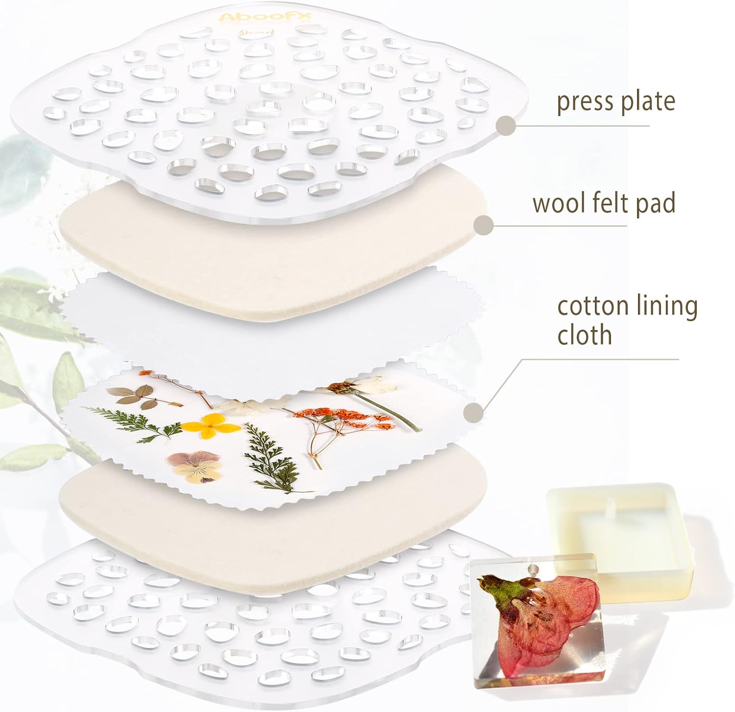 Thumbnail 5 de Aboofx Microwave Flower Press (16x16 cm): Quick, colour‑retaining DIY Presses for Craft Lovers
