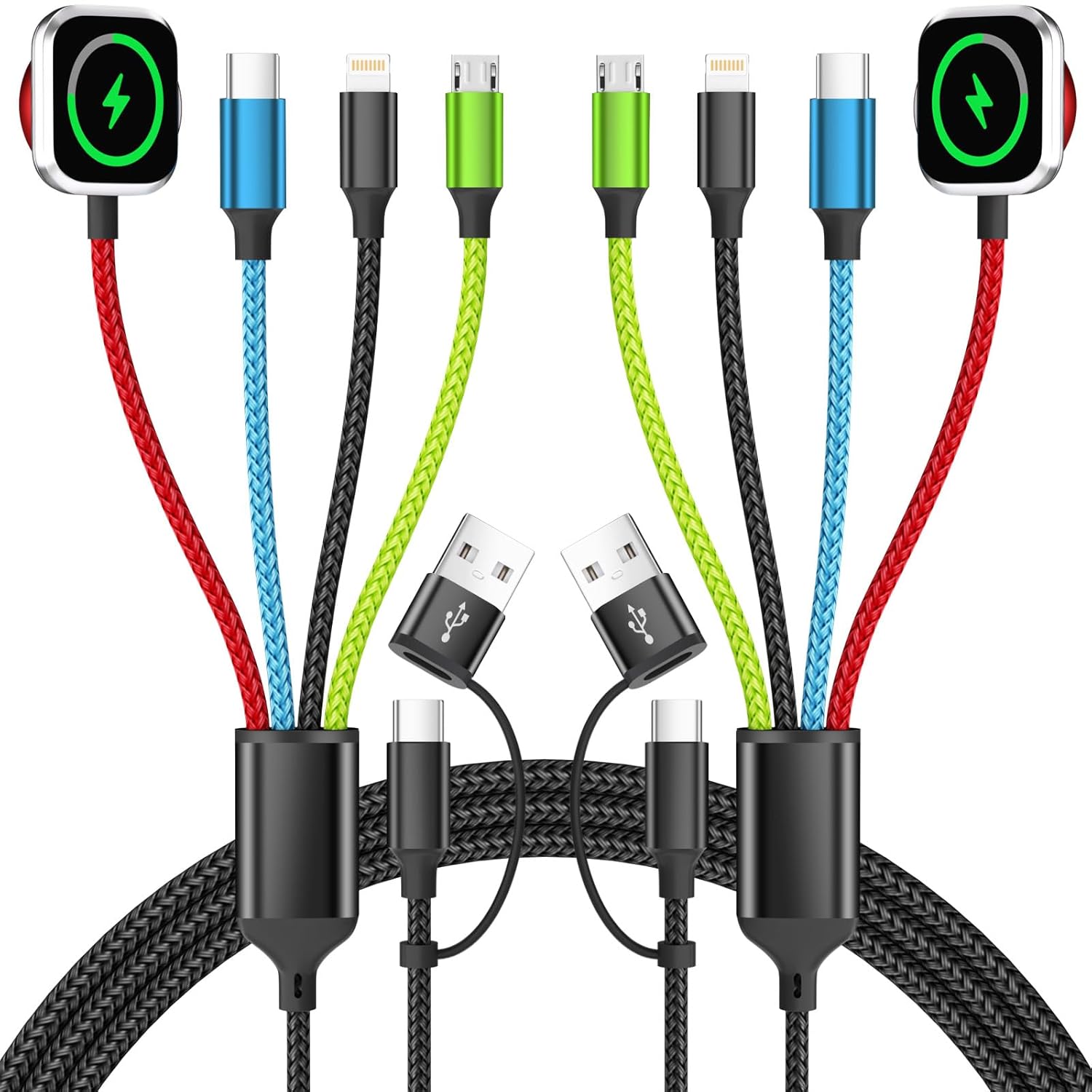 Detalle de Travel Essentials 4-in-2 Multi Charging Cable 5FT 🔌