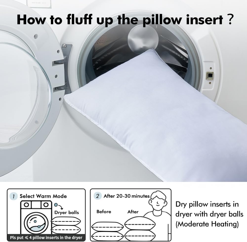 Thumbnail 6 de MIULEE 28 x 28-Inch Euro Pillow Insert, Cotton Cover, Down-Alternative Fill