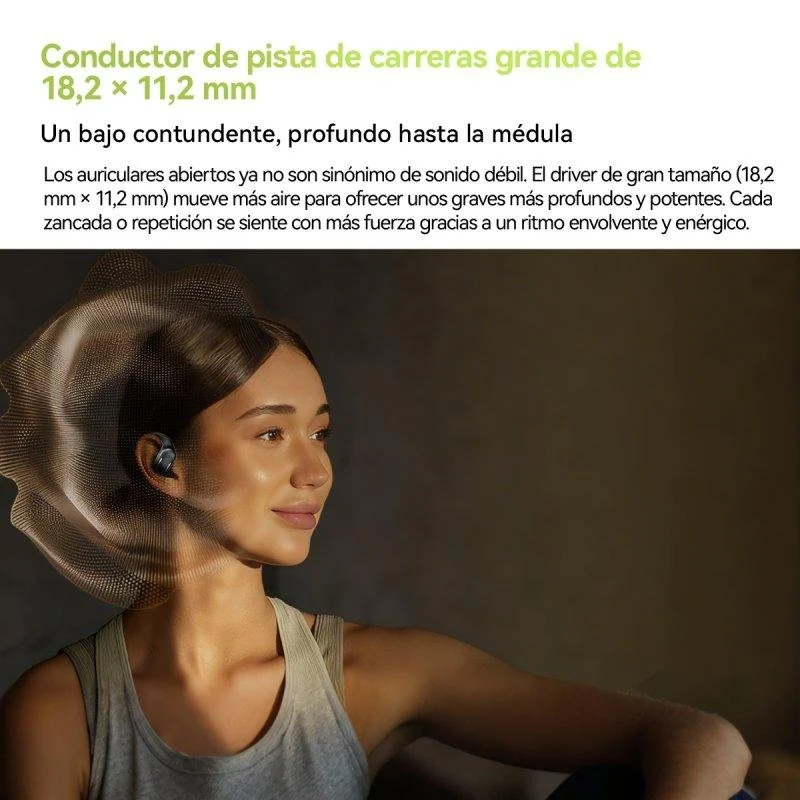 Detalle de Auriculares Blackview Airbuds 300 inalámbricos Bluetooth 6.0 IPX5 (clip)
