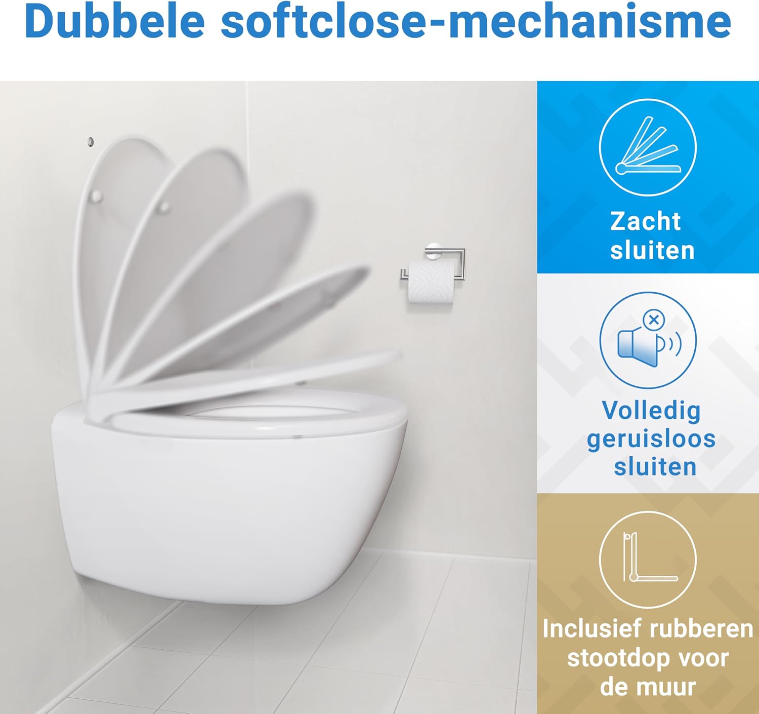 Thumbnail 5 de LOBENSWERK TDE ovale toiletbril met softclose, antibacterieel Duroplast